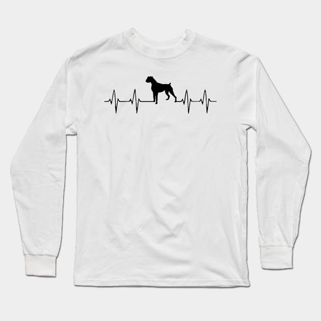 Boxer Heartbeat Long Sleeve T-Shirt by Cutepitas